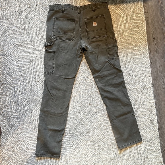 CARHARTT - Slim Fit Olive Work Pants - Picture 3 of 5